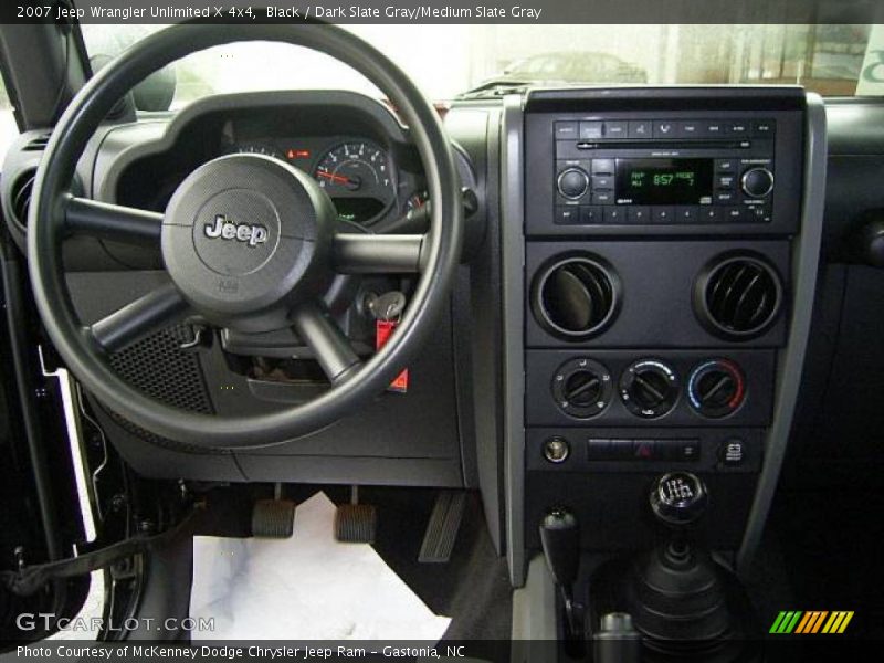 Black / Dark Slate Gray/Medium Slate Gray 2007 Jeep Wrangler Unlimited X 4x4