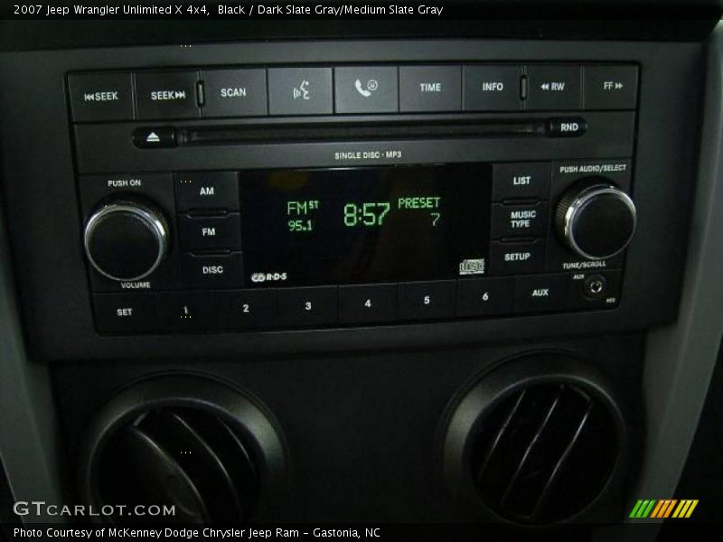 Black / Dark Slate Gray/Medium Slate Gray 2007 Jeep Wrangler Unlimited X 4x4