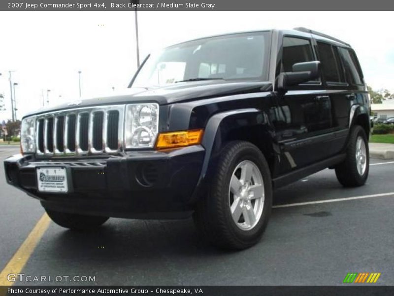Black Clearcoat / Medium Slate Gray 2007 Jeep Commander Sport 4x4