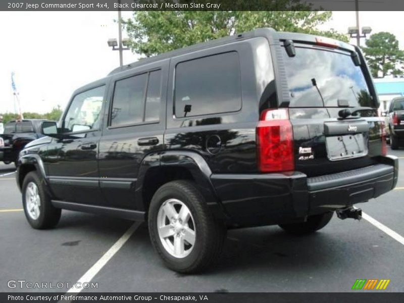 Black Clearcoat / Medium Slate Gray 2007 Jeep Commander Sport 4x4