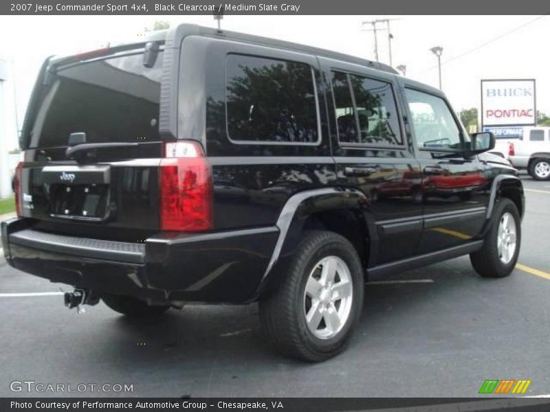 Black Clearcoat / Medium Slate Gray 2007 Jeep Commander Sport 4x4