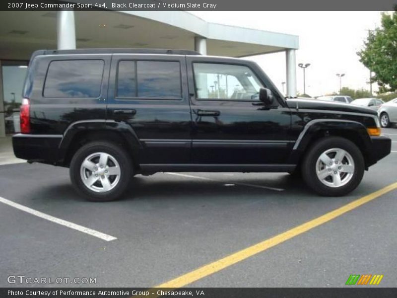 Black Clearcoat / Medium Slate Gray 2007 Jeep Commander Sport 4x4
