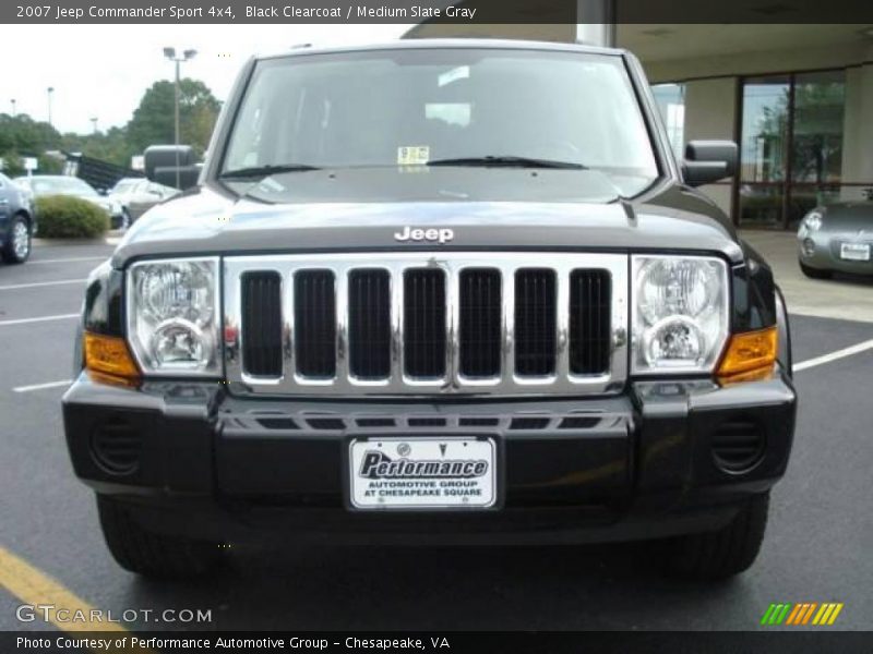 Black Clearcoat / Medium Slate Gray 2007 Jeep Commander Sport 4x4