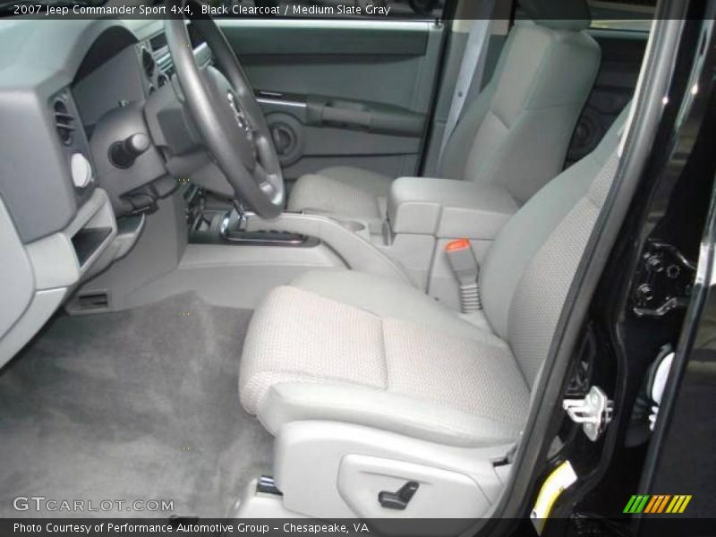 Black Clearcoat / Medium Slate Gray 2007 Jeep Commander Sport 4x4
