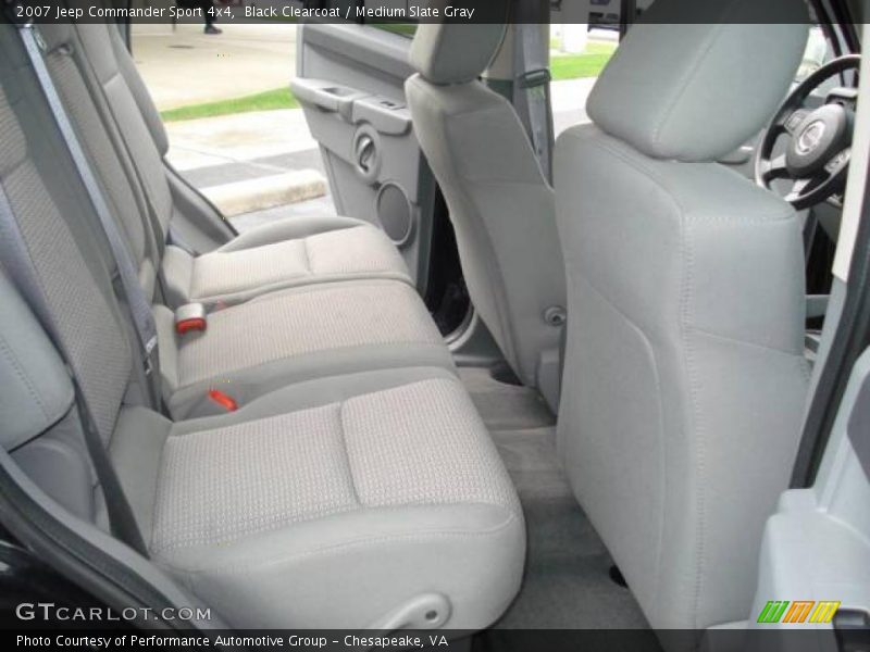 Black Clearcoat / Medium Slate Gray 2007 Jeep Commander Sport 4x4
