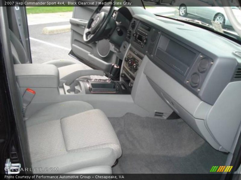 Black Clearcoat / Medium Slate Gray 2007 Jeep Commander Sport 4x4