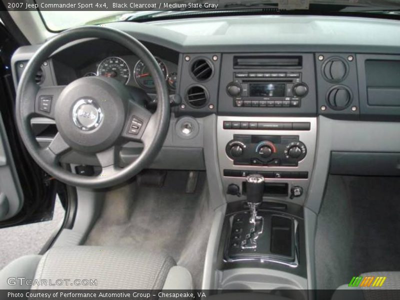 Black Clearcoat / Medium Slate Gray 2007 Jeep Commander Sport 4x4
