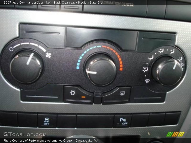 Black Clearcoat / Medium Slate Gray 2007 Jeep Commander Sport 4x4