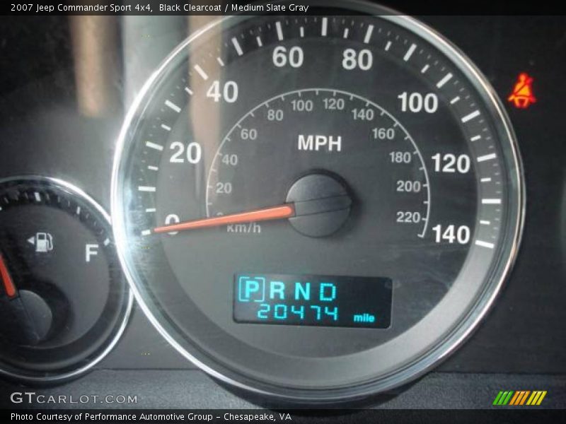 Black Clearcoat / Medium Slate Gray 2007 Jeep Commander Sport 4x4