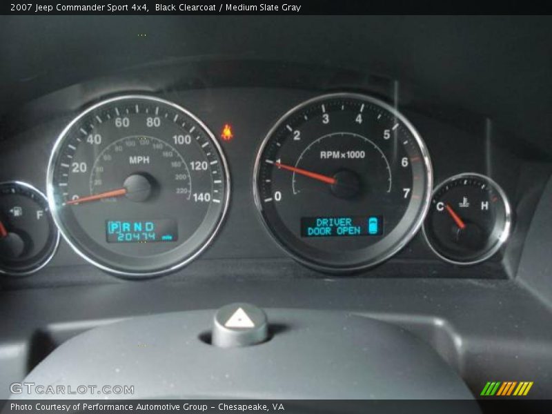 Black Clearcoat / Medium Slate Gray 2007 Jeep Commander Sport 4x4