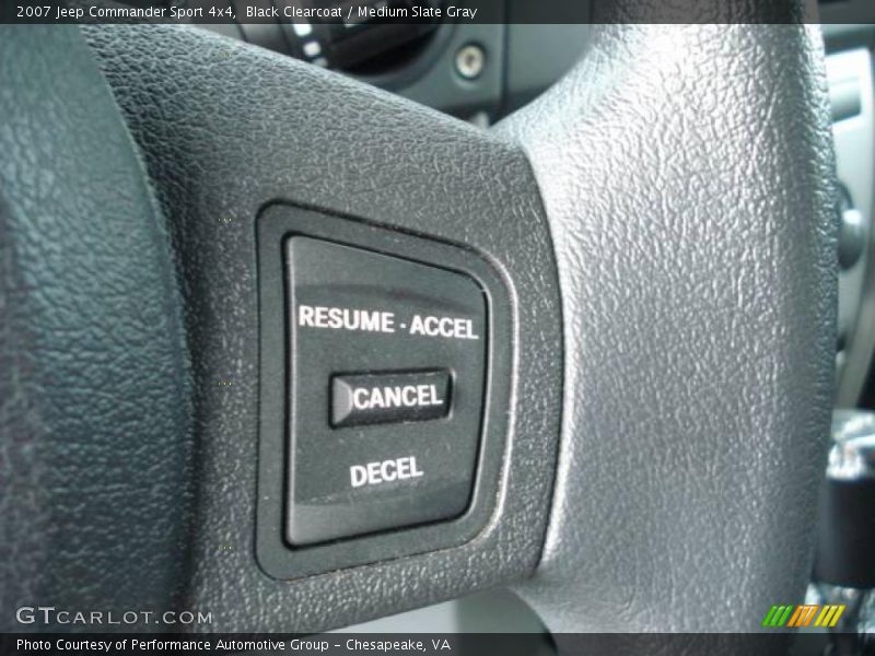 Black Clearcoat / Medium Slate Gray 2007 Jeep Commander Sport 4x4
