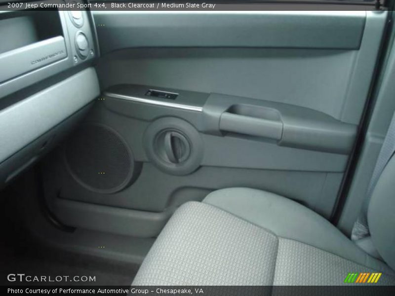 Black Clearcoat / Medium Slate Gray 2007 Jeep Commander Sport 4x4