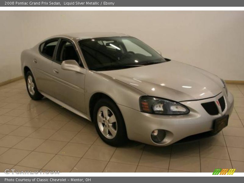 Liquid Silver Metallic / Ebony 2008 Pontiac Grand Prix Sedan