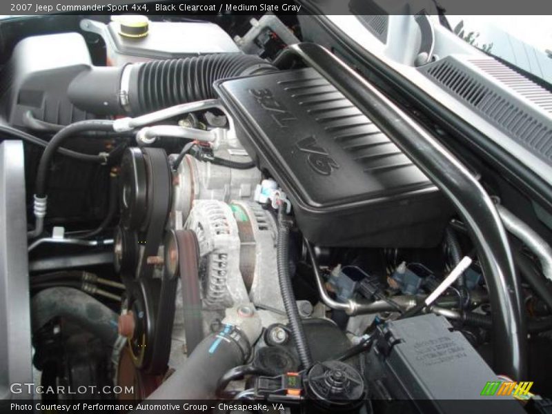 Black Clearcoat / Medium Slate Gray 2007 Jeep Commander Sport 4x4