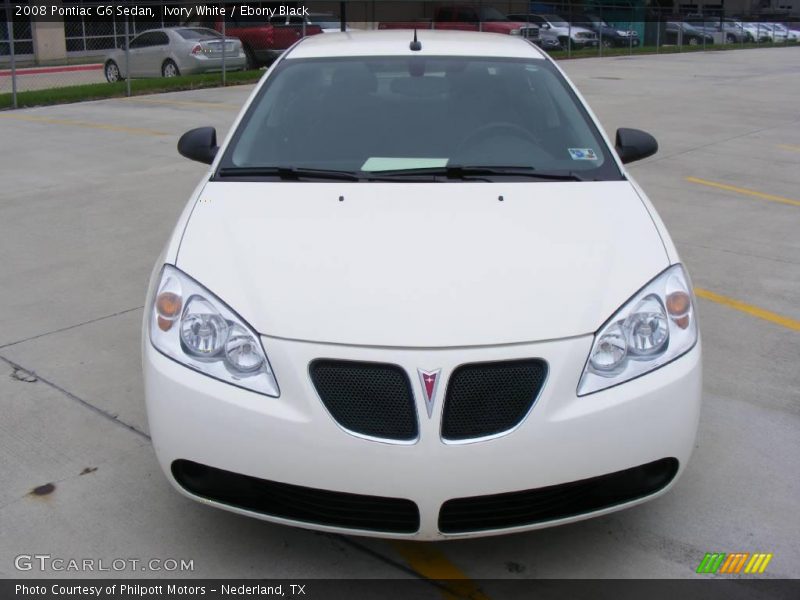 Ivory White / Ebony Black 2008 Pontiac G6 Sedan