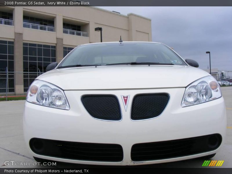Ivory White / Ebony Black 2008 Pontiac G6 Sedan