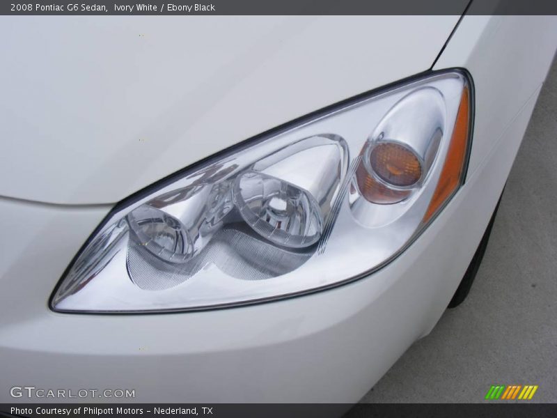 Ivory White / Ebony Black 2008 Pontiac G6 Sedan