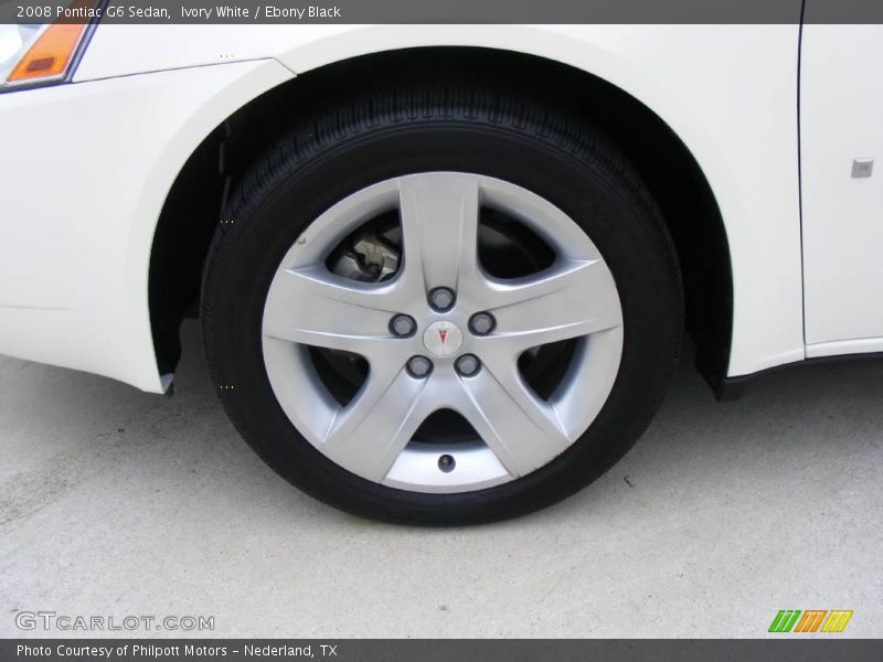 Ivory White / Ebony Black 2008 Pontiac G6 Sedan