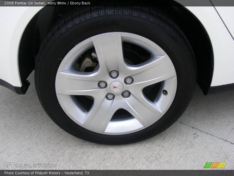 Ivory White / Ebony Black 2008 Pontiac G6 Sedan