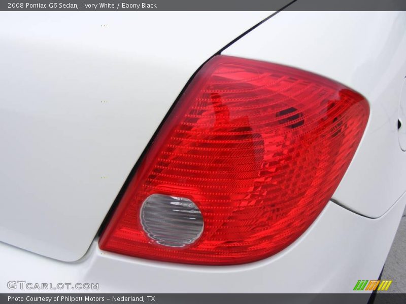 Ivory White / Ebony Black 2008 Pontiac G6 Sedan