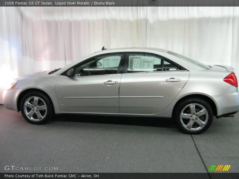 Liquid Silver Metallic / Ebony Black 2008 Pontiac G6 GT Sedan