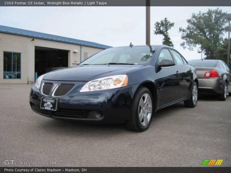 Midnight Blue Metallic / Light Taupe 2009 Pontiac G6 Sedan