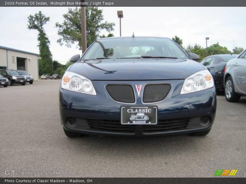 Midnight Blue Metallic / Light Taupe 2009 Pontiac G6 Sedan