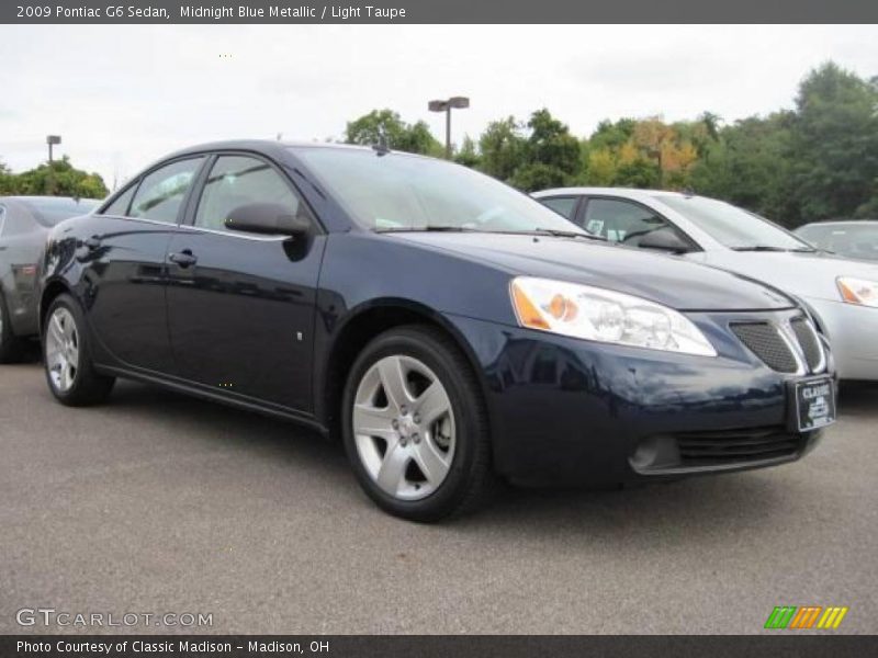 Midnight Blue Metallic / Light Taupe 2009 Pontiac G6 Sedan