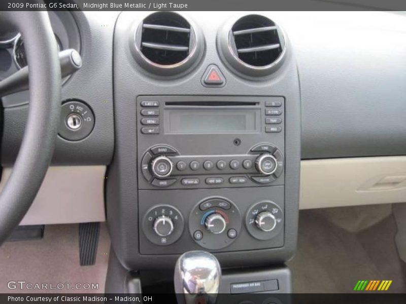 Midnight Blue Metallic / Light Taupe 2009 Pontiac G6 Sedan