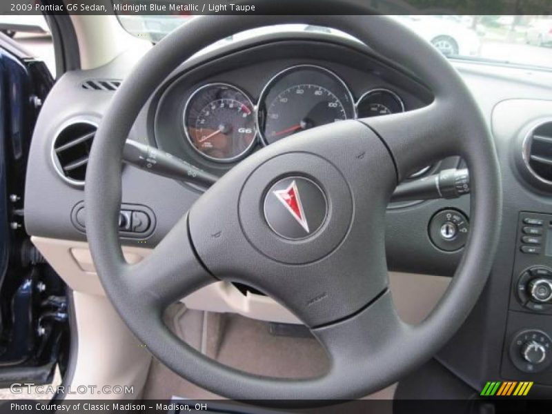 Midnight Blue Metallic / Light Taupe 2009 Pontiac G6 Sedan