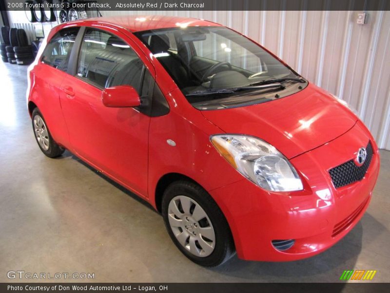 Absolutely Red / Dark Charcoal 2008 Toyota Yaris S 3 Door Liftback