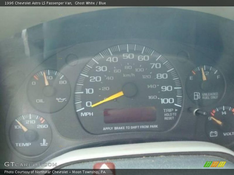 Ghost White / Blue 1996 Chevrolet Astro LS Passenger Van