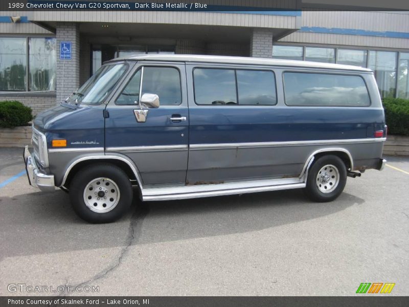 Dark Blue Metallic / Blue 1989 Chevrolet Chevy Van G20 Sportvan