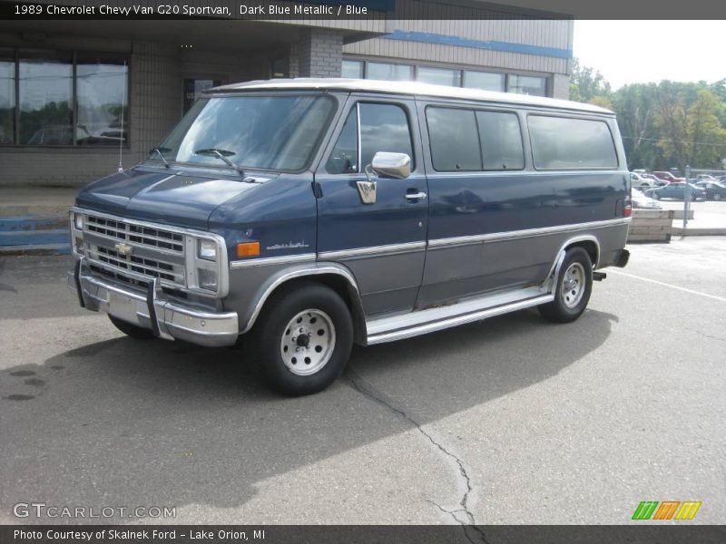 Dark Blue Metallic / Blue 1989 Chevrolet Chevy Van G20 Sportvan