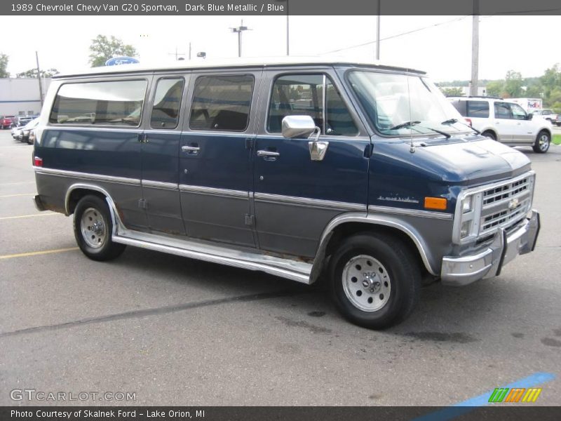 Dark Blue Metallic / Blue 1989 Chevrolet Chevy Van G20 Sportvan