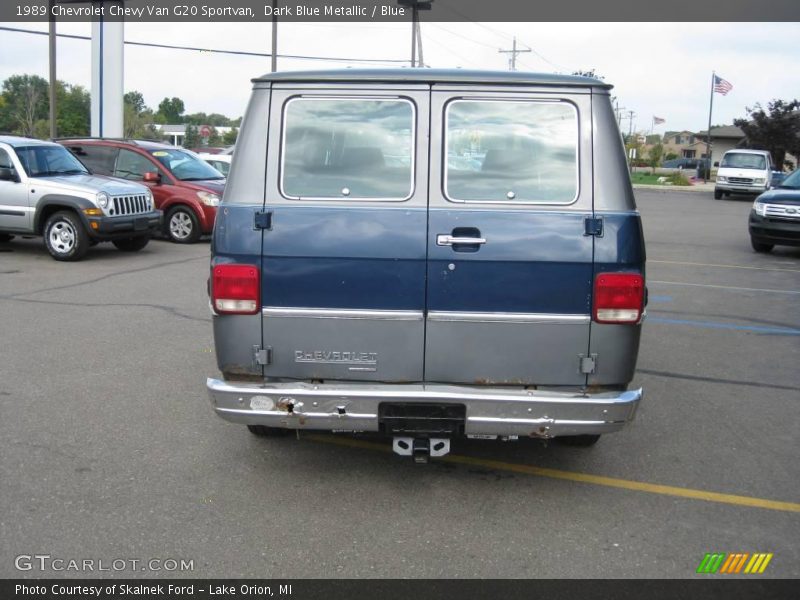 Dark Blue Metallic / Blue 1989 Chevrolet Chevy Van G20 Sportvan