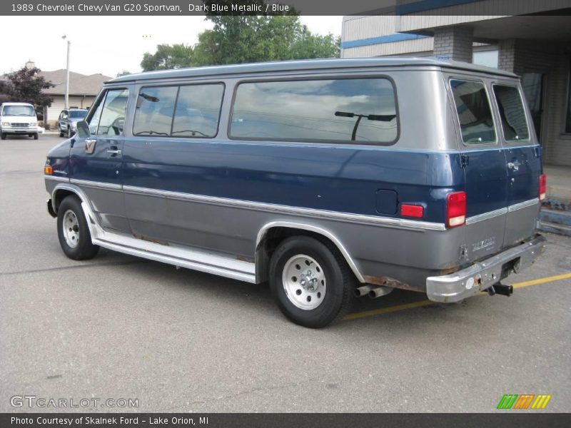 Dark Blue Metallic / Blue 1989 Chevrolet Chevy Van G20 Sportvan