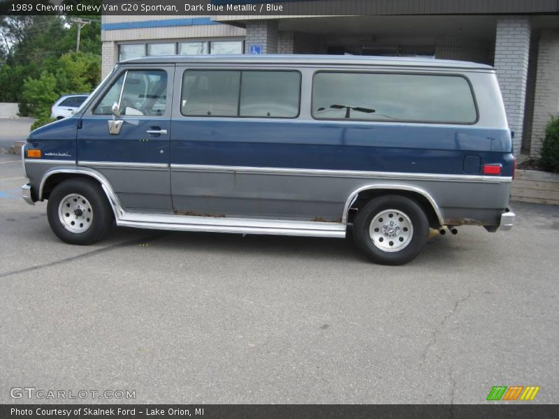 Dark Blue Metallic / Blue 1989 Chevrolet Chevy Van G20 Sportvan