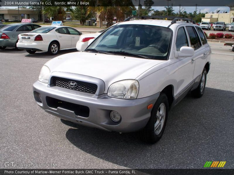 Nordic White / Beige 2004 Hyundai Santa Fe GLS