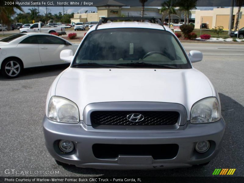 Nordic White / Beige 2004 Hyundai Santa Fe GLS