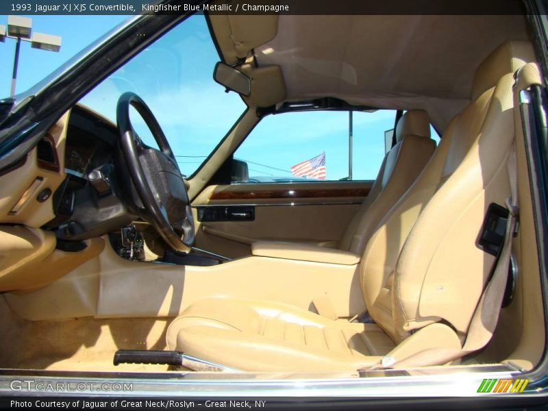 Kingfisher Blue Metallic / Champagne 1993 Jaguar XJ XJS Convertible