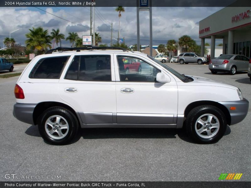 Nordic White / Beige 2004 Hyundai Santa Fe GLS