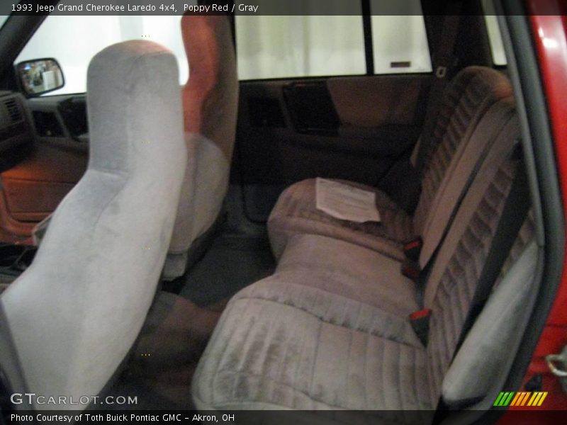 Poppy Red / Gray 1993 Jeep Grand Cherokee Laredo 4x4