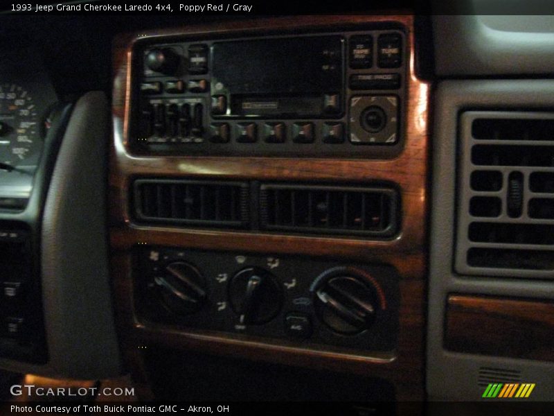 Poppy Red / Gray 1993 Jeep Grand Cherokee Laredo 4x4