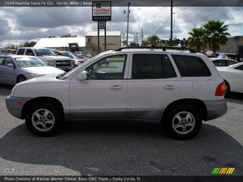 Nordic White / Beige 2004 Hyundai Santa Fe GLS