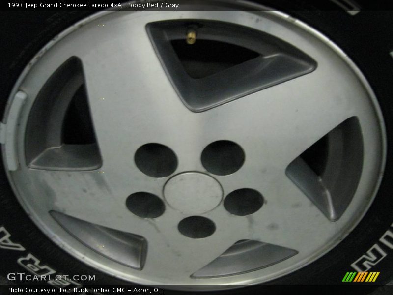 Poppy Red / Gray 1993 Jeep Grand Cherokee Laredo 4x4