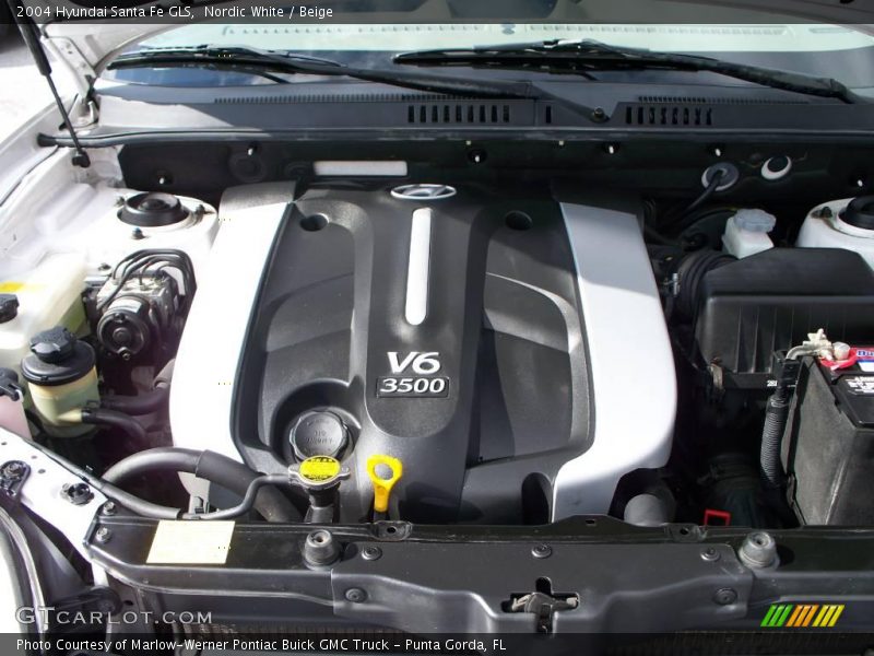 Nordic White / Beige 2004 Hyundai Santa Fe GLS