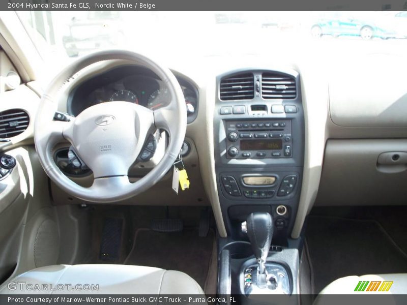 Nordic White / Beige 2004 Hyundai Santa Fe GLS