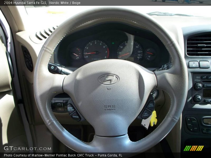 Nordic White / Beige 2004 Hyundai Santa Fe GLS