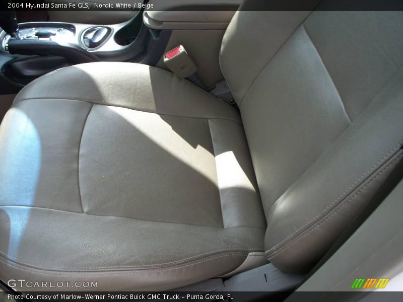Nordic White / Beige 2004 Hyundai Santa Fe GLS